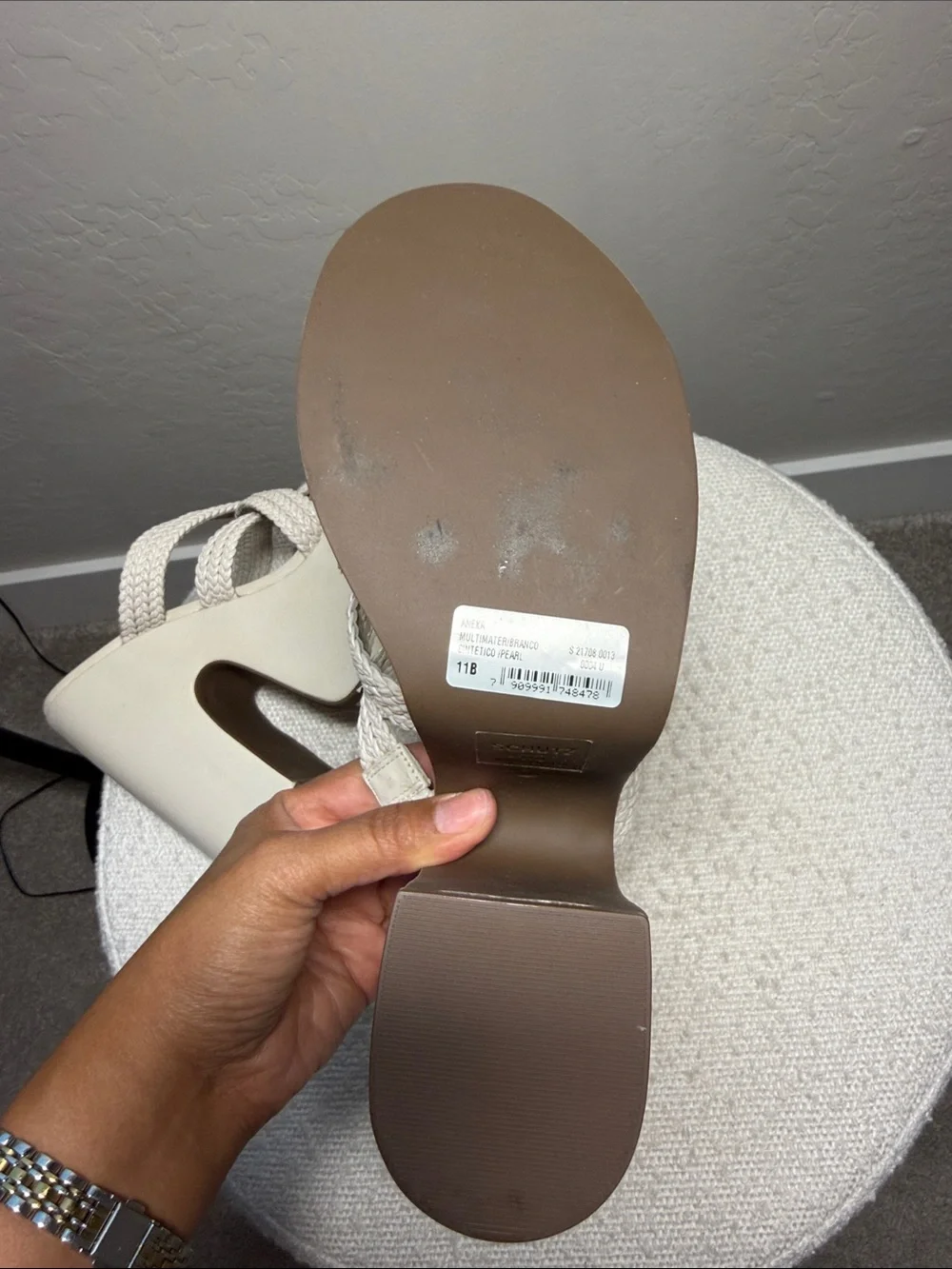SCHUTZ Aneka Atanado Leather Platform Sandal Size 11